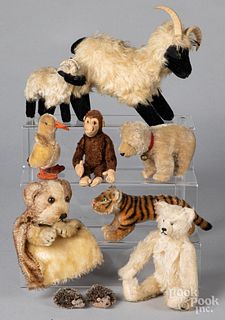 Group of mohair plush animals