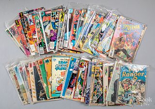 Group of vintage comic books.