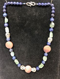 Middle Eastern  Islamic Hardstone Beads Necklace.