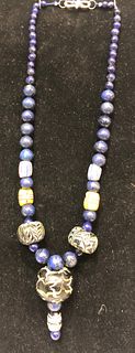 Middle Eastern Islamic Mosaic Glass Beads Necklace.