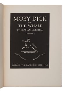 KENT, Rockwell, illustrator (1882-1971). -- MELVILLE, Herman (1819-1891). Moby Dick. Chicago: The Lakeside Press, 1930.