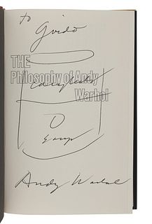 [FINE PRESS & LIVRE D'ARTISTE]. -- WARHOL, Andy (1928-1987). The Philosophy of Andy Warhol (From A to B and Back Again). New York and London: Harcourt