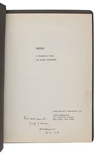 [GINSBERG, Allen]. BENJAMIN, Jerry. Kaddish: A Dramatic Mass by Allen Ginsberg. [New York]: Studio duplicating service, [ca 1965].