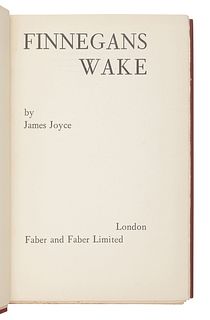 JOYCE, James (1882-1941). Finnegans Wake. London: Faber and Faber, 1939. 