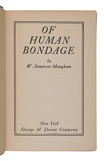 MAUGHAM, W. Somerset (1874-1965). Of Human Bondage. New York: George H. Doran, [1915].