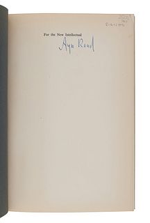 RAND, Ayn (1905-1982). For the New Intellectual: The Philosophy of Ayn Rand. New York: Random House, 1961. 