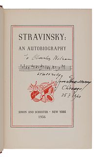 STRAVINSKY, Igor Fedorovich (1882-1971). Stravinsky: An Autobiography. New York: Simon and Schuster, 1936.