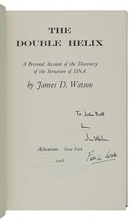 WATSON, James D.  The Double Helix. A Personal Account of the Discovery of the Structure of DNA. New York: Atheneum, 1968.