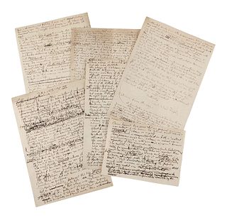 WRIGHT, Frank Lloyd (1867-1959). Autograph manuscript signed ("Frank Lloyd Wright"), entitled "Taliesin III," numerous holograph emendations and corre