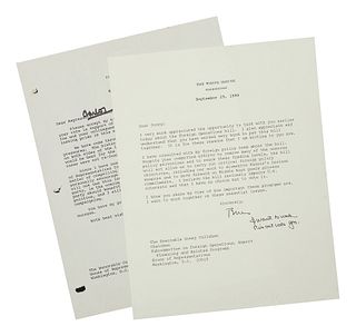 CLINTON, William Jefferson (b. 1946). Typed letter signed ("Bill Clinton"), with one holograph emendation, as United States President, to Carlos J. Mo