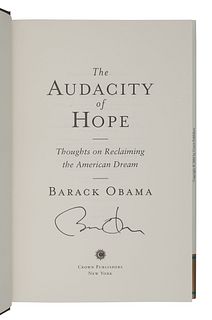 OBAMA, Barack. The Audacity of Hope. New York: Crown Publishers, 2006.