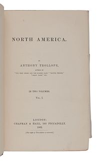 TROLLOPE, Anthony (1815-1892). North America. London: Chapman and Hall, 1862. 