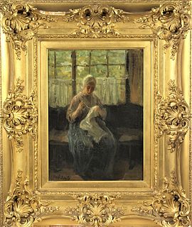 Josef Israels (1824-1911) Netherlands, Oil on Wood