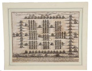 1600’s Map of Dutch Fleet Invading England