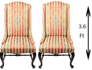 Exceptional Pair of Classical Scalamandre Chairs