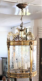 Early 20th C French Glass Chandelier