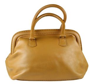 Vintage Fendi Cognac Selleria Leather Doctor Bag