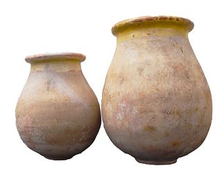 Pair of French Terracotta Olive Jars