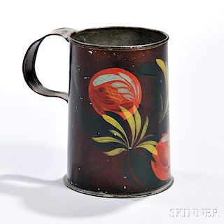Paint-decorated Tin Mug