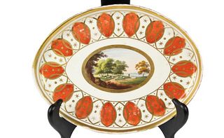 English Derby Oval Teapot Stand