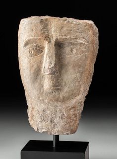 Fine South Arabian Qatabanian Stone Head
