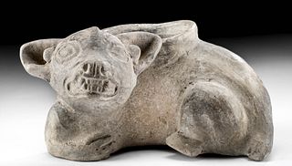 Zapotec Pottery Dog Vessel - Snarling Protector