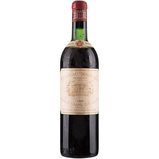 Château Margaux. Cosecha 1958 Grand Vin.  Premier Grand Cru Classé. Margaux. Nivel: en el hombro superior.