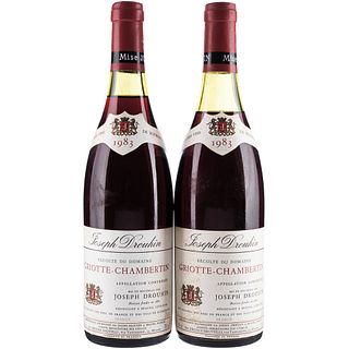 Griotte - Chambertin. Cosecha 1983. Beaune. France. Niveles: a 3.5 y 4.3 cm. Piezas: 2.