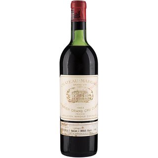 Château Margaux. Cosecha 1963. Grand Vin.  Premier Grand Cru Classé. Margaux. Nivel: en el hombro superior. ...