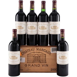 Château Margaux. Cosecha 2000. Grand Vin.  Premier Grand Cru Classé. Margaux. Piezas: 6.