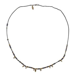 Cheryl Rydmark 18k Gold Silver Diamond Necklace 