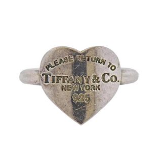 Tiffany &amp; Co Silver &quot;Return to Tiffany&quot; Heart Ring
