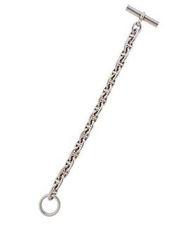 Hermes Chaine D&#39; Ancre Silver Toggle Bracelet
