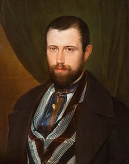 Scuola italiana, secolo XIX - Half-length portrait of a gentleman