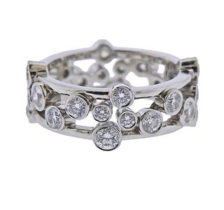 Tiffany &amp; Co Bubbles Platinum Diamond Band Ring