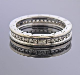 Bvlgari Bulgari B.Zero1 18K Gold Diamond Band Ring Size 66