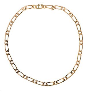 French 18K Gold Link Necklace