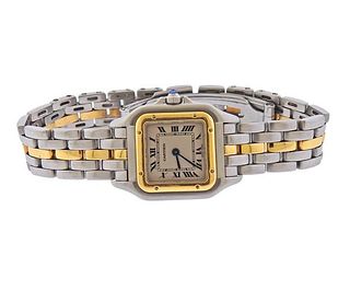 Cartier Panthere Two Tone Gold Steel Quartz Watch 1120
