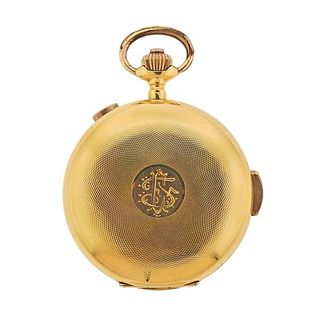 Antique Perret &amp; Berthoud  Gold Minute Repeater Pocket Watch 