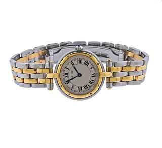 Cartier Panthere 18k Gold Steel Quartz Watch 