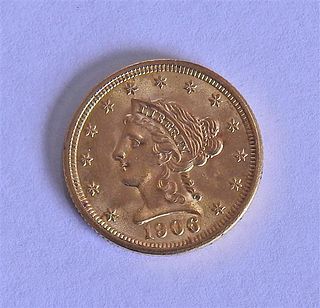 1906 Liberty Head 2.5 Dollar Quarter Eagle Gold US Coin 