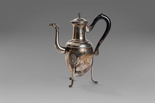Impero silver coffee pot, Naples first half of the 19th century