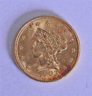 1903 Liberty Head 2.5 Dollar Quarter Eagle Gold US Coin 