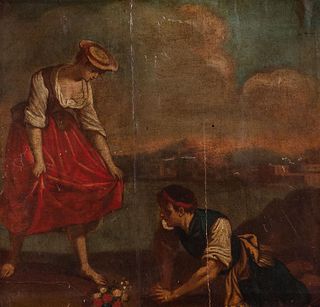 Scuola italiana, secolo XVIII - Bucolic scene