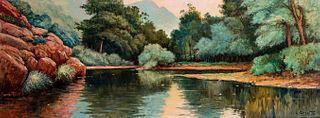 Luis Granata (1901-1964)  - Lake landscape