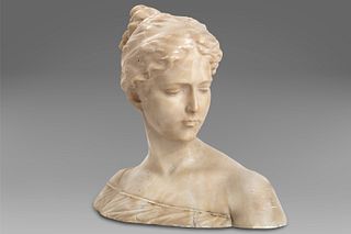 Antonio Garella (Ferrara 1863-Firenze 1919)  - Bust of a girl