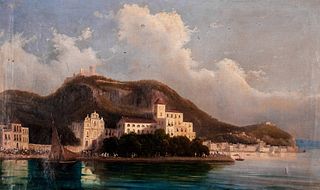 Scuola italiana, secolo XIX - View of Messina