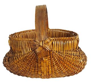 Woven Buttocks Basket with Handle