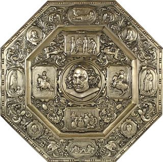 Spanish Silver Plated Relief Wall Plaque