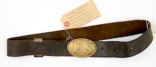 US Civil War M-1856 Belt and Buckle 
